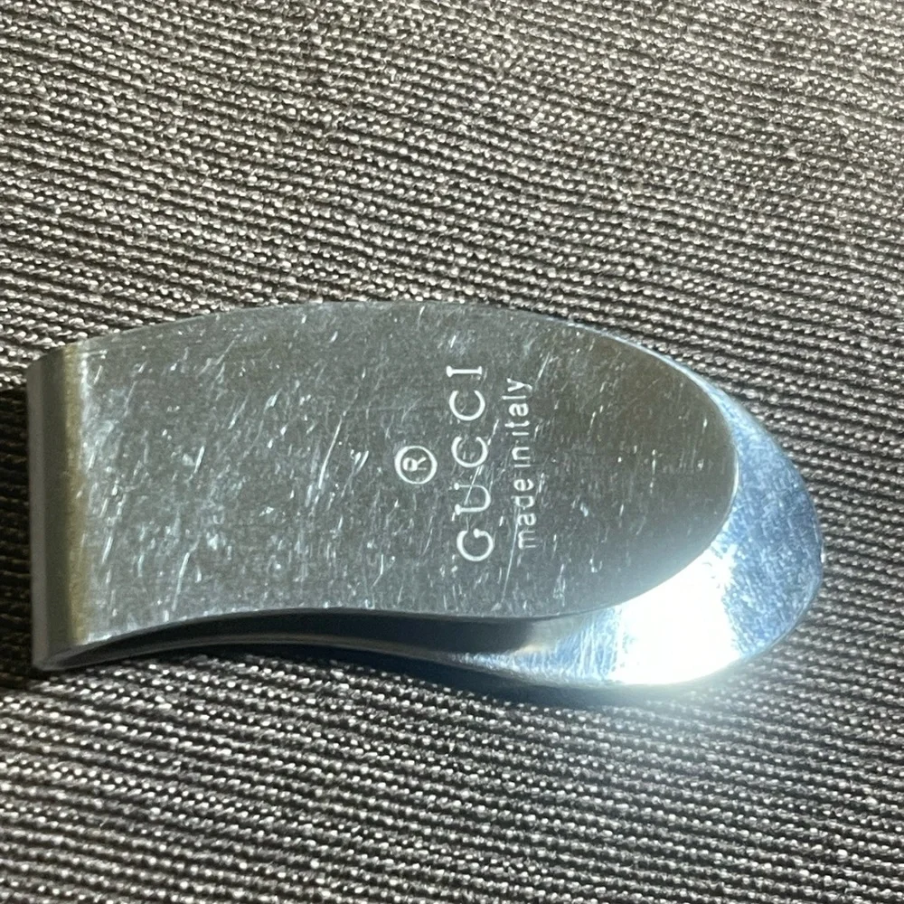 Gucci Silver Tone Stainless Steel Money Clip